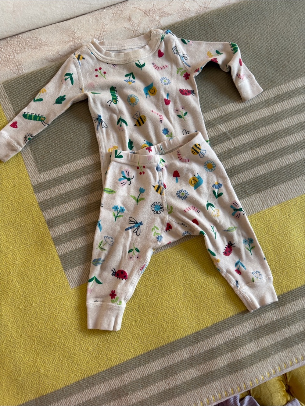 Hanna Andersson Cotton pajama set Multicolor Floral & Bug Prints